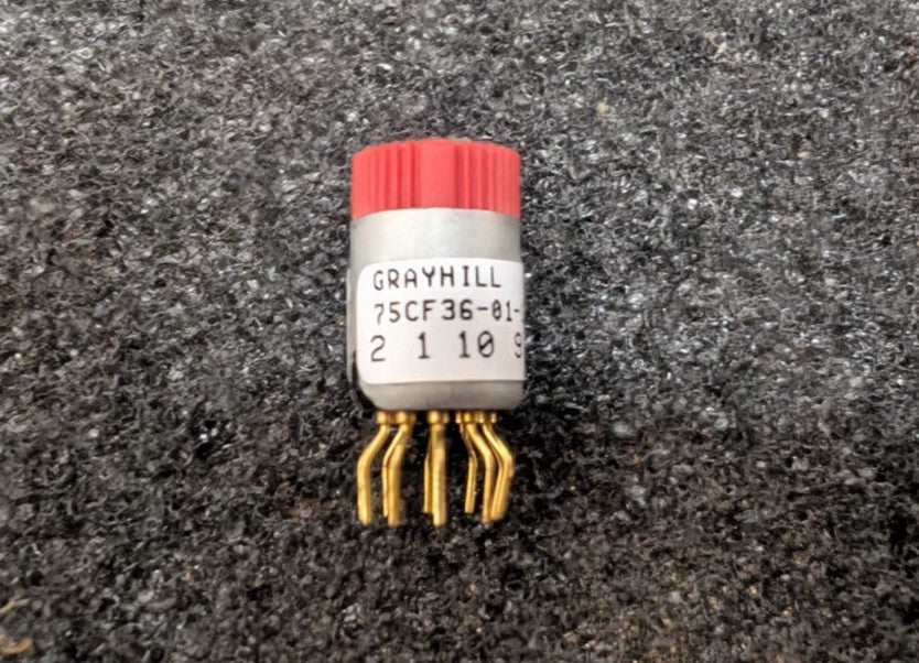 New, Grayhill, 75CF36-01-1-10N-F, SWITCH ROTARY 10POS 200MA 115V
