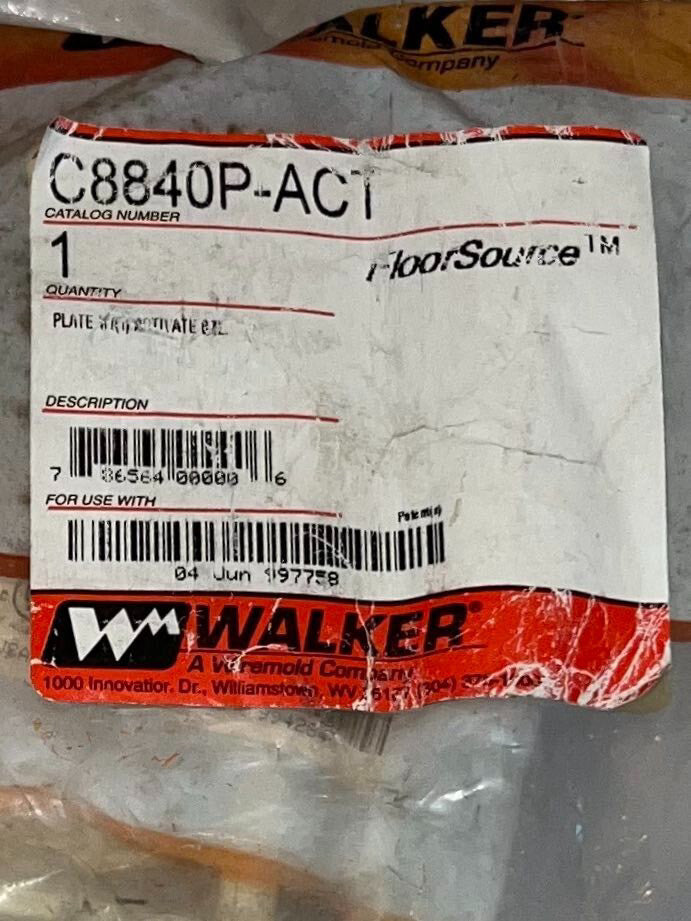 WALKER WIREMOLD C8840P ACT Plate