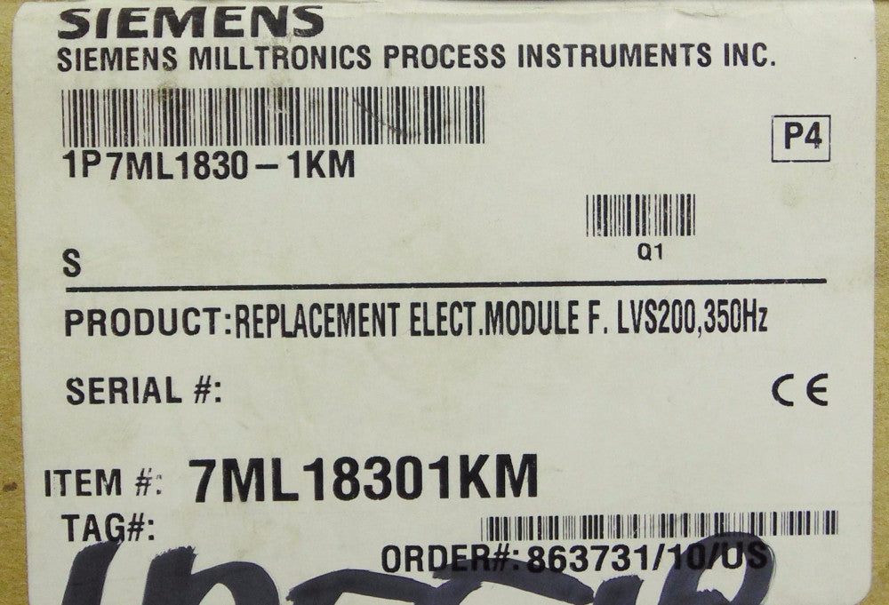 SIEMENS MILLTRONICS 7ML1830 1KM LVS200 Module PL100930