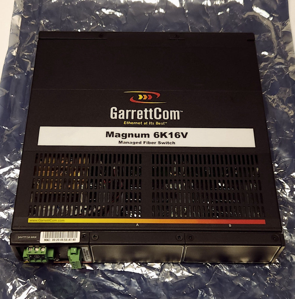 GARRETTCOM MAGNUM 6K16V Managed Fiber Ethernet Switch Vertical 24 VDC XX Alarm