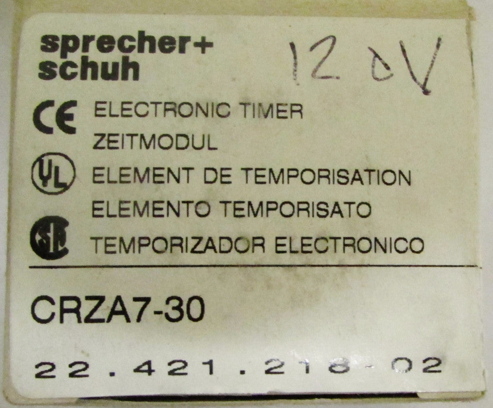 SPRECHER & SCHUH CRZA7 30 120 V Electronic Timer