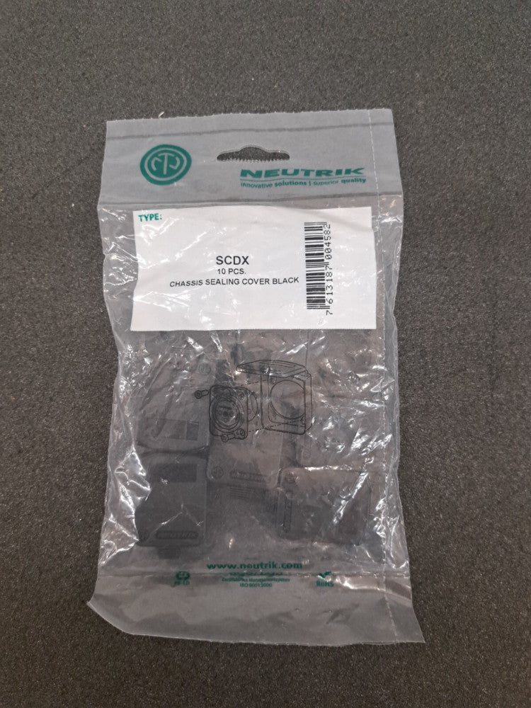 New, Neutrik, SCDX, Size Chassis Sealing Covers Black - 10 pack