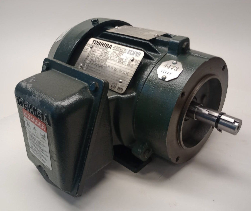 Toshiba BY152FLF1BMHD02 Used Electric Motor 3ph 1.5hp 460V 3490rpm TEFC 143T