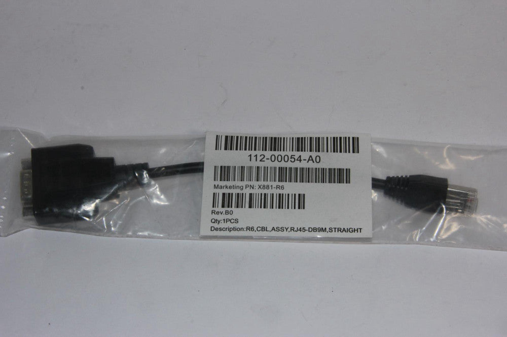 Lot of 5 NETAPP 112-00054-A0 0.2M RJ45-DB9 Console Cable Assembly "NEW"