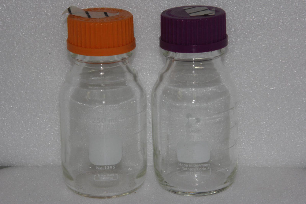 Lot of 26 VARIOUS 250ML STORAGE BOTTLES VWR Pyrex Kimax Durant Fisherbrand