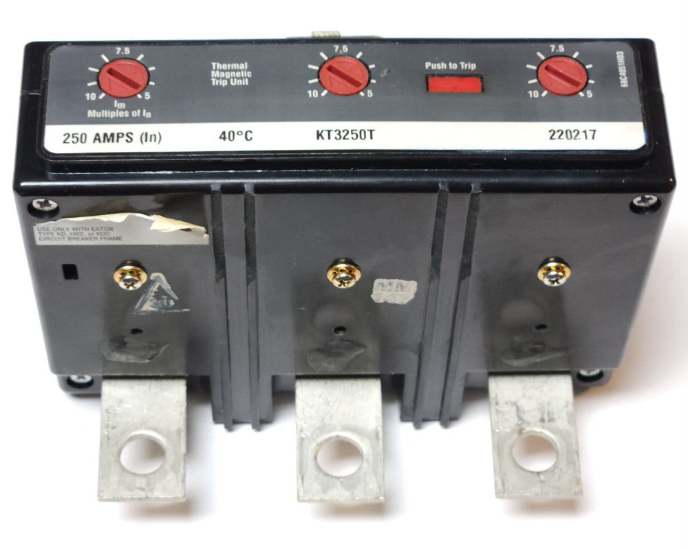 EATON CUTLER HAMMER KT3250T 250 AMP K Frame TRIP Unit Type KD HKD 6602C91G17
