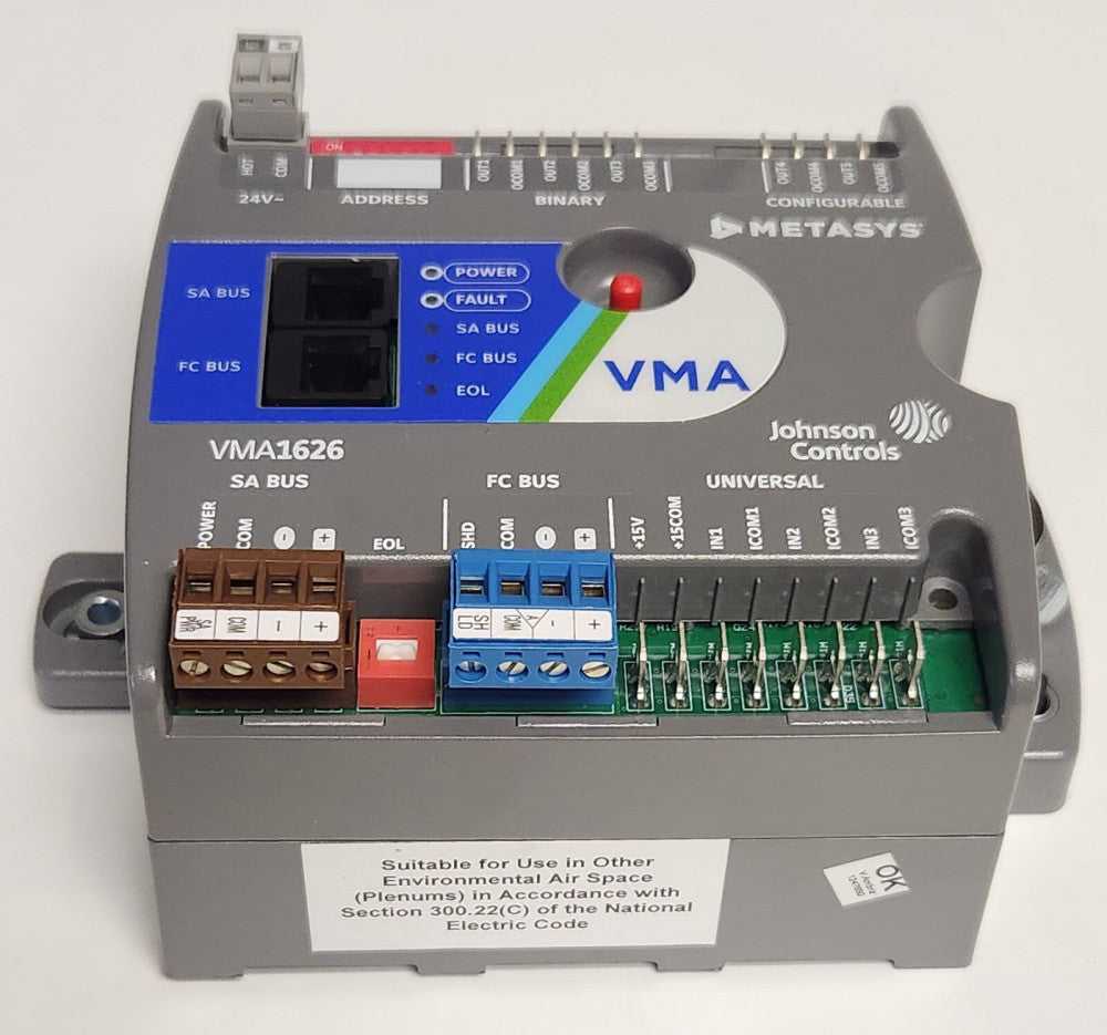 JOHNSON CONTROLS MS VMA 1626 1 METASYS VMA1626 VMA Actuator Controller