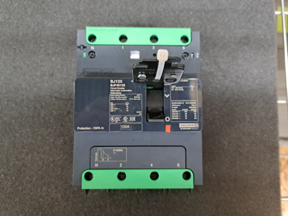 Open - Box, Schneider Electric, BJF46125, SQUARE D, 125 Amp, 4 Pole Cir Breaker