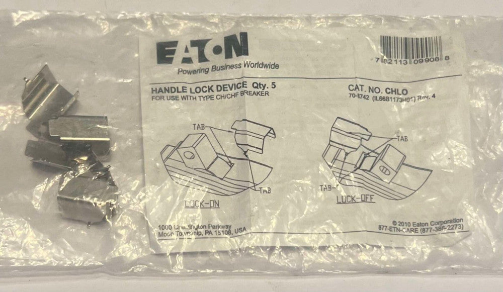 EATON CUTLER HAMMER CHLO Handle Lock Device for CH/CHF Breaker Qty 5 CHL0