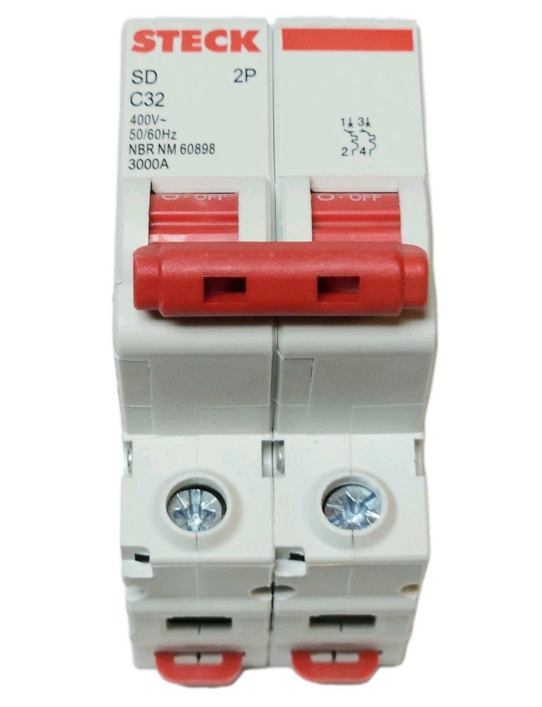 STECK SDD62C32 2 Pole 32 AMP 3KA Mini Circuit Interrupter Series SD62 Type SD C3