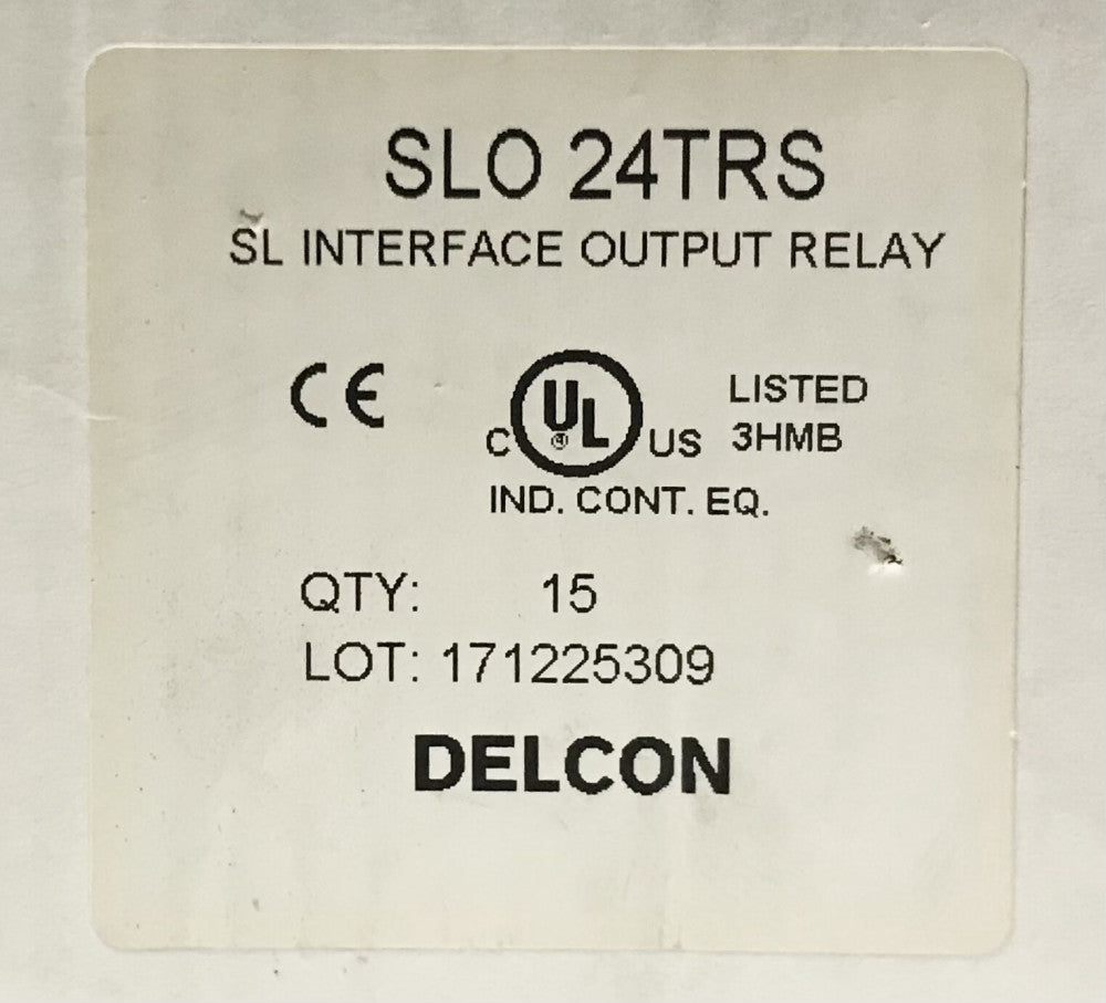 DELCON SLO 24 TRS Type SL Interface Output Relay Module 24 VDC 240 VAC