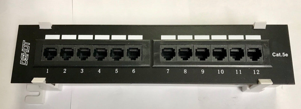 DSHOT CAT.5E 12 Port Ethernet Patch Panel Module UTP CAT 5E 10"