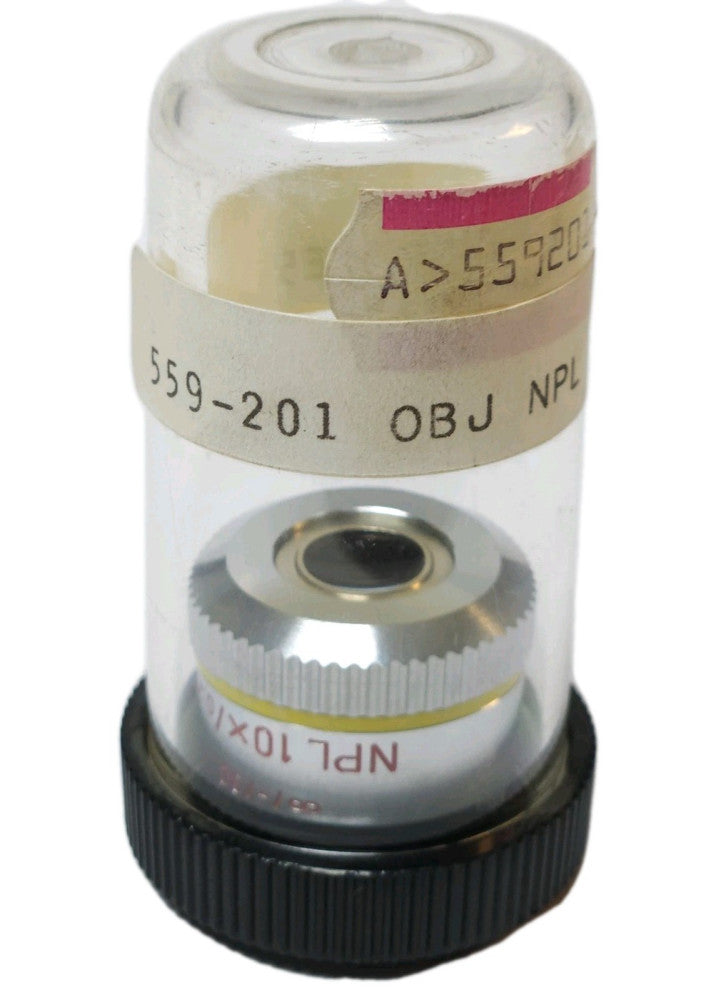 LEITZ WETZLAR 559 201 OBJ NPL 10X/0.20 P E5 Microscope LENS