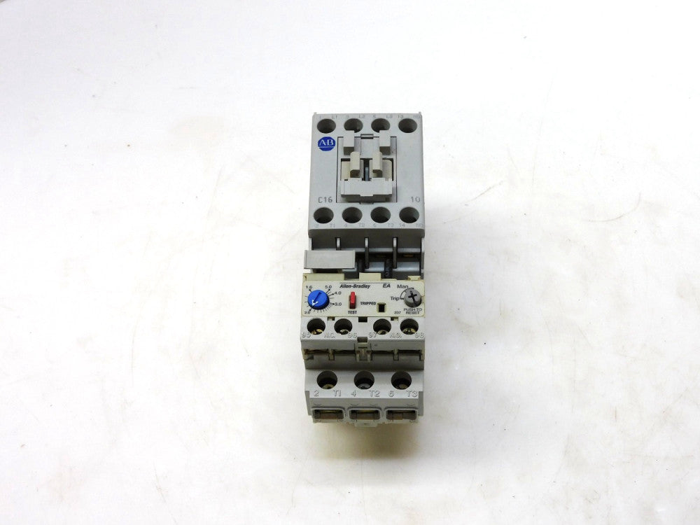 ALLEN BRADLEY 100-C16*10 SER A STARTER W/ 193-EA1EB SER A OVERLOAD RELAY 1.6-5A