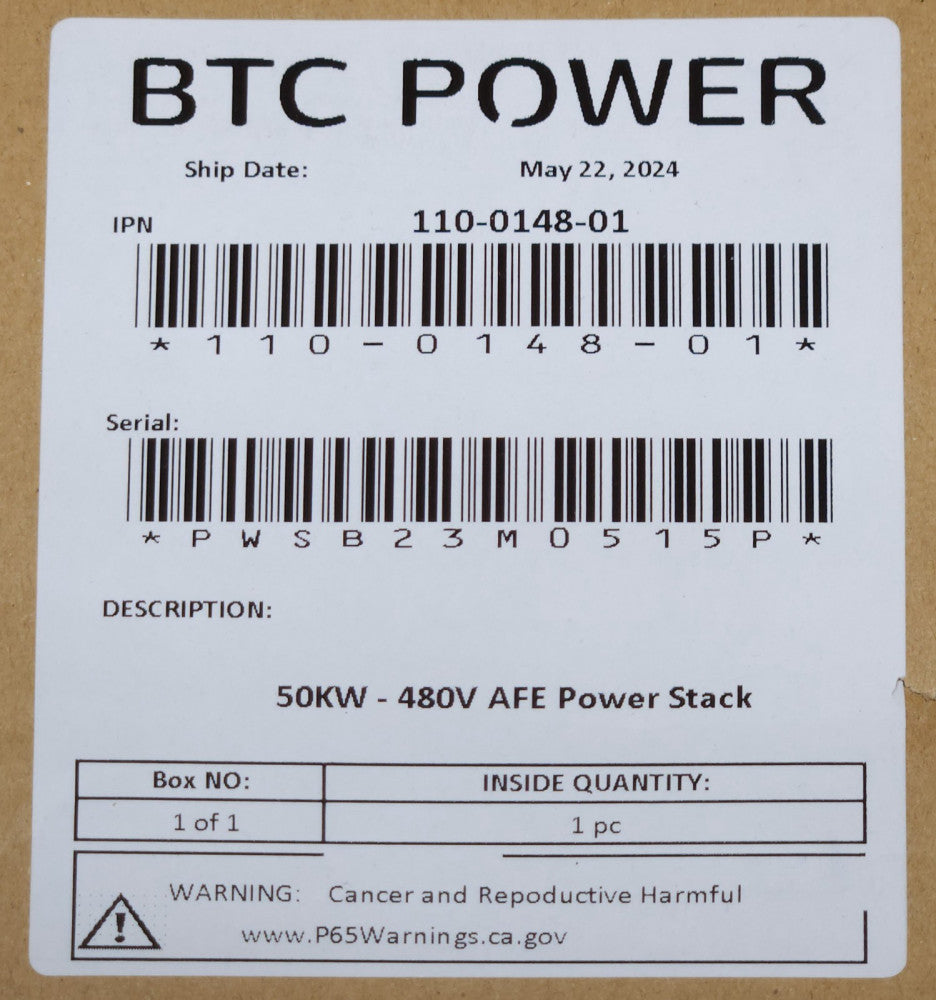AFE IGBT 180-0241-01 BTC POWER BOARD 50 KW 480 VAC AFE POWER STACK 110-0148-01