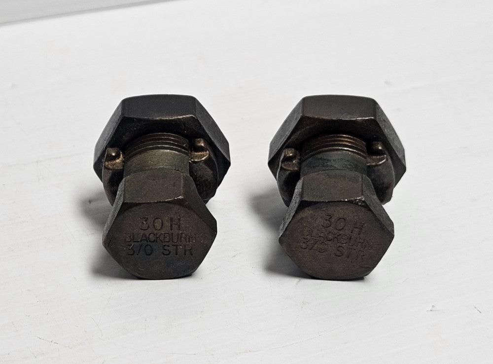 NEW LOT OF 2 BLACKBURN BRASS SPLIT BOLT CONNECTOR 30H 3/0STR