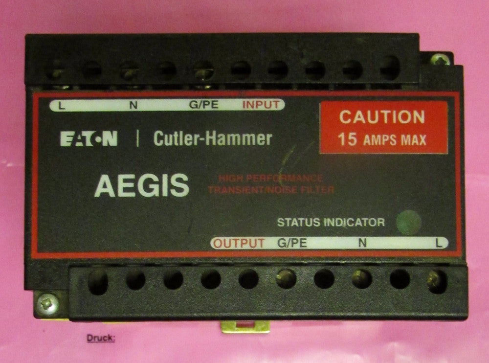 EATON CUTLER HAMMER AGSHWCH120N15XS AEGIS EMI Filter Surge Suppressor A0AS1H1028