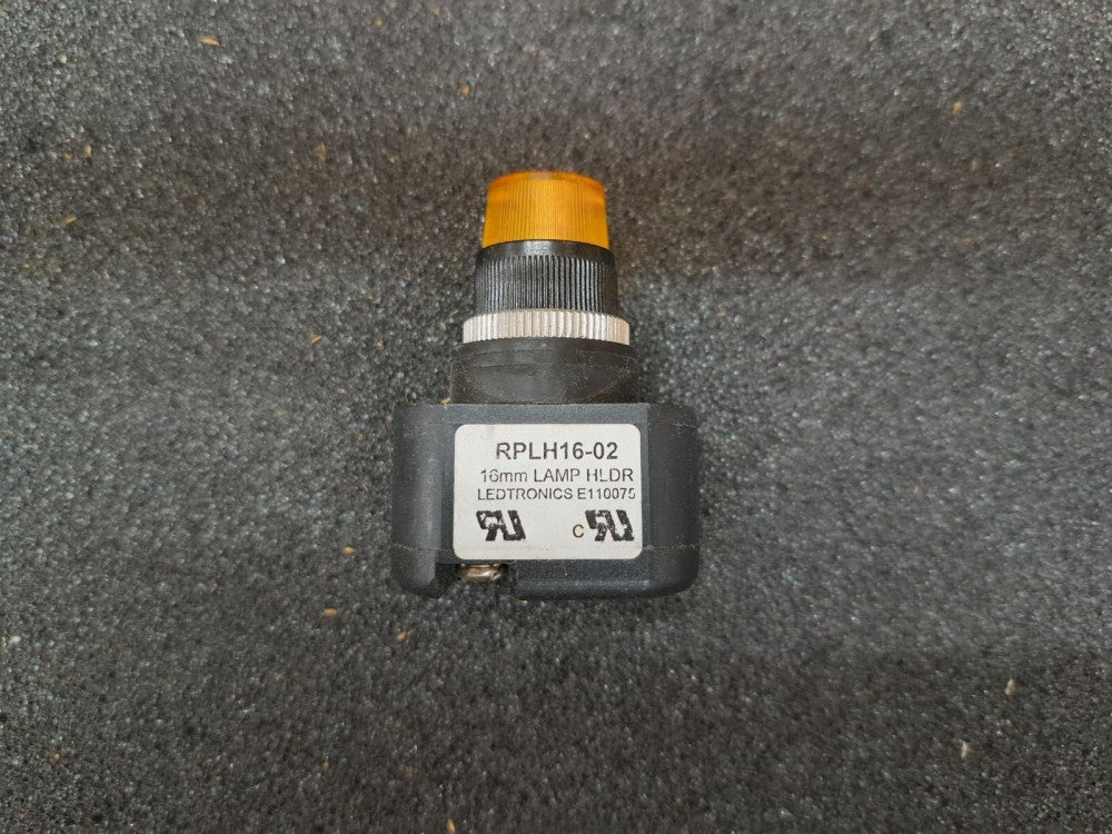 New, Ledtronics, RPLH16-02-02-02, LED Panel Mount, Amber, Rear Mount, 5/8