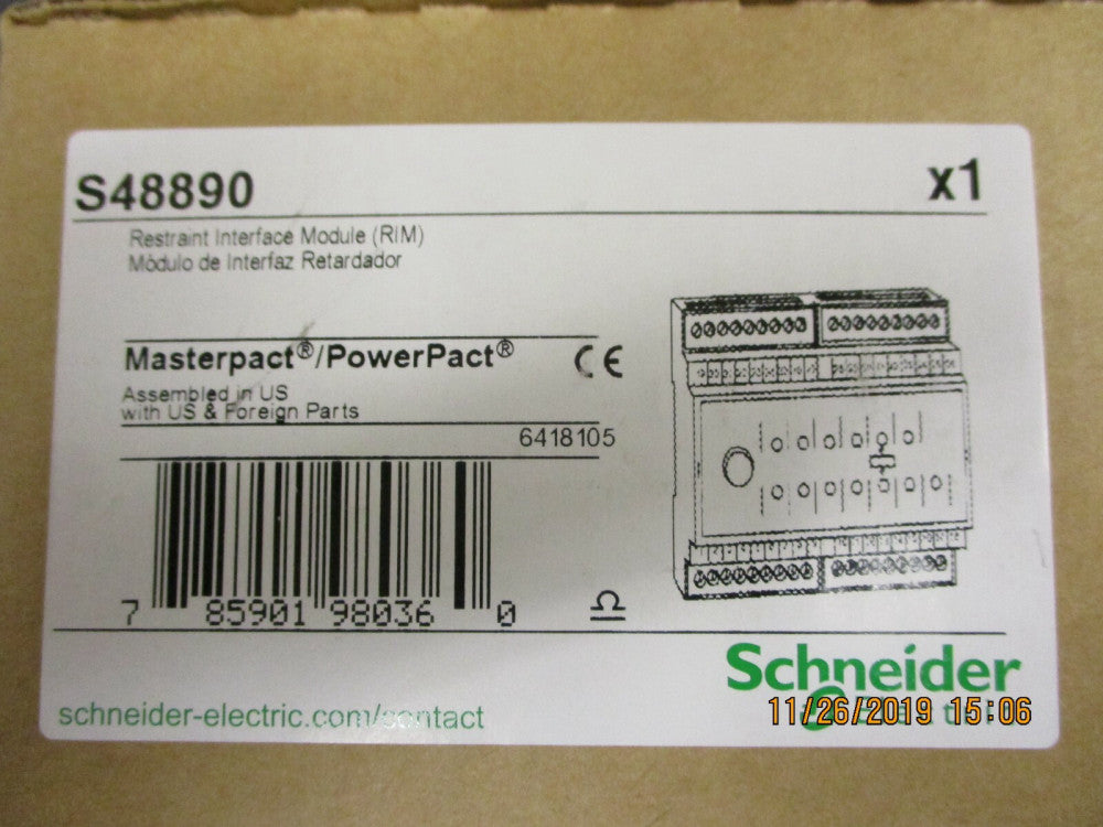Schneider Electric - S48890 - CIRCUIT BREAKER INTERFACE MODULE 120V