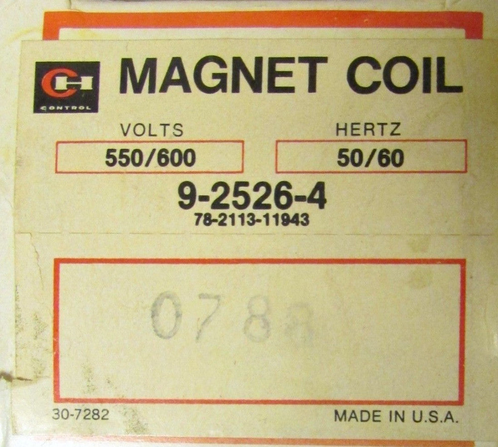 CUTLER HAMMER 9 2526 4 550 600 V Coil 9-2526-4