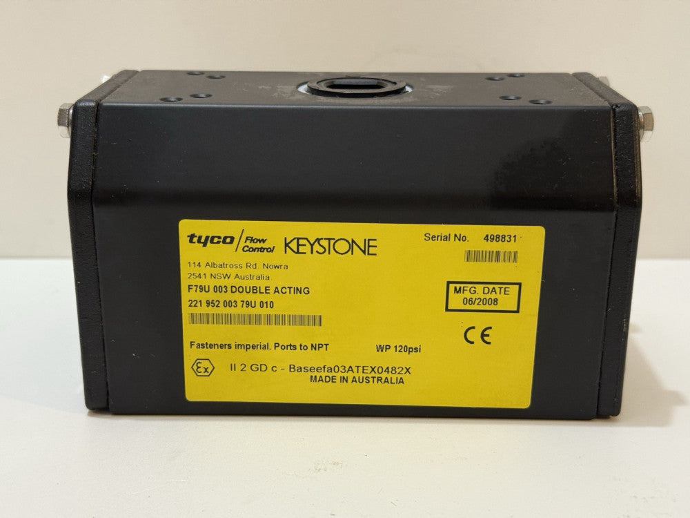 Tyco Keystone F79U 003 Double Acting Pneumatic Actuator - Unused