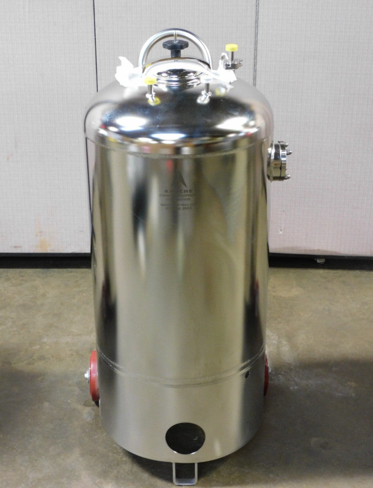 APACHE 180-37.4 STAINLESS PRESSURE VESSEL TANK 37.4 GAL 141.5 LITER 140PSI 100°F