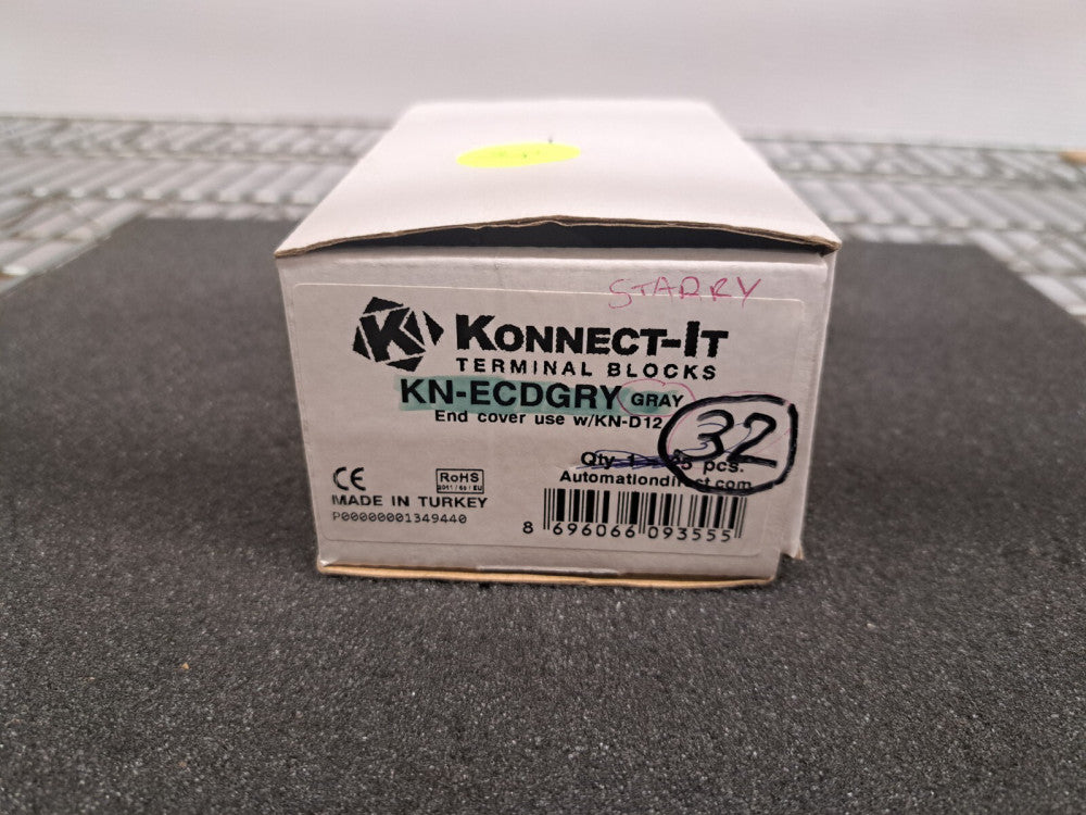 New, AD, KN-ECDGRY, Konnect-It Term. Block End Covers used w/ KN-D12 - Lot of 32