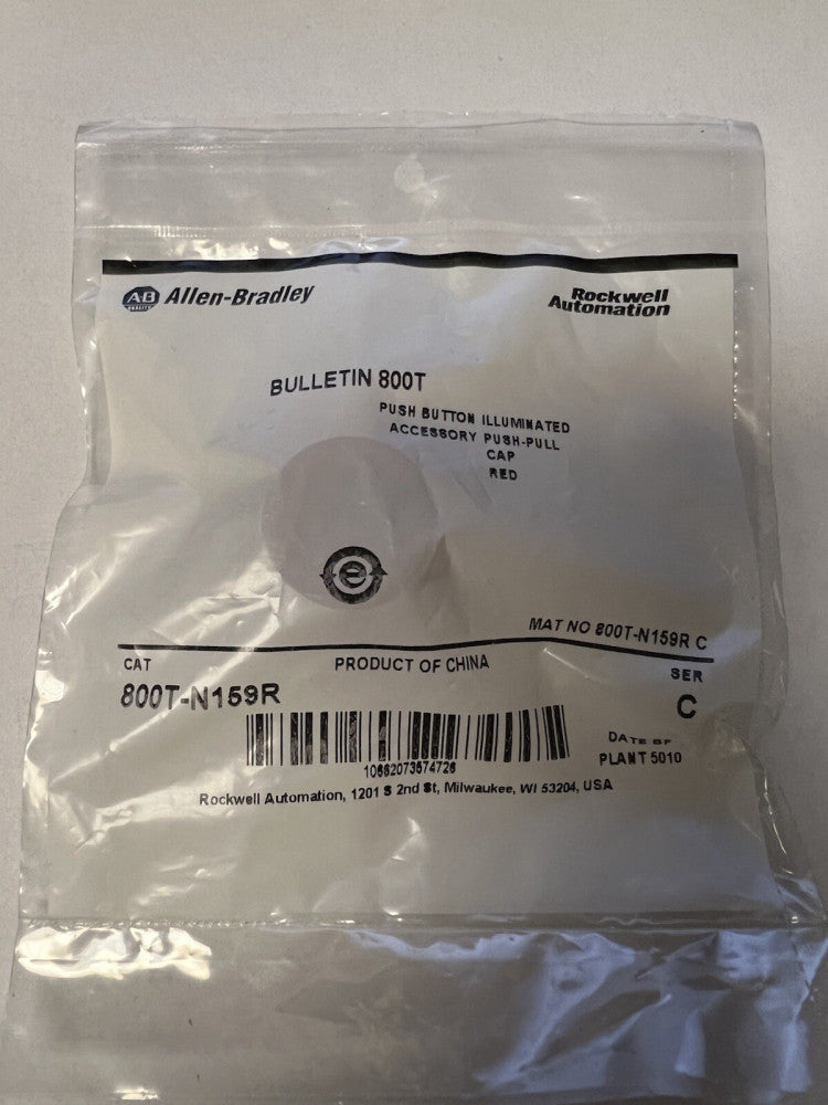 ALLEN BRADLEY 800T N159R RED Illuminated Pull Push Button Lens CAP 800T-N159R