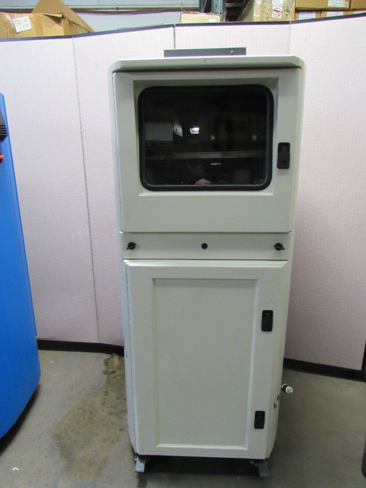 ITS ENCLOSURE MOBILE INDUSTRIAL COMPUTER CABINET WHITE IS602826-12-P-19 W/ KEYS