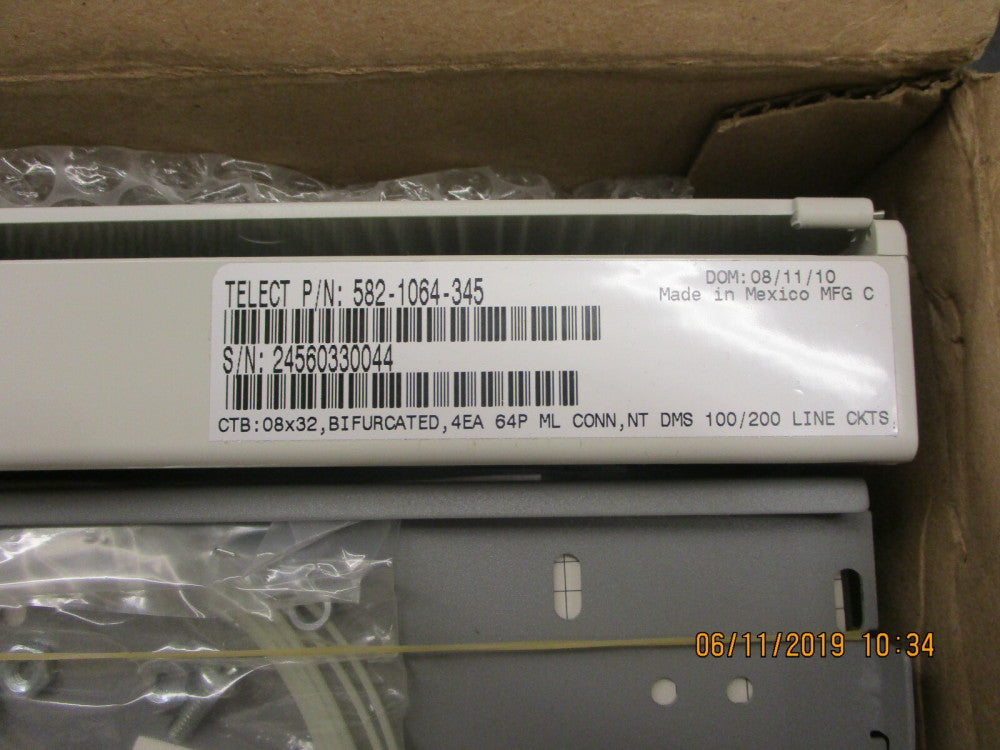 New - Telect - 582-1064-345 CTB 8x32 Bifurcated Terminal Block