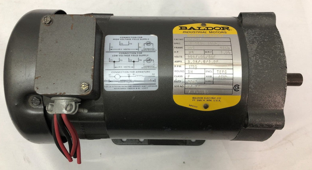 Baldor CD3425 Dc Motor 56c 1/4hp 1750rpm 100v-dc