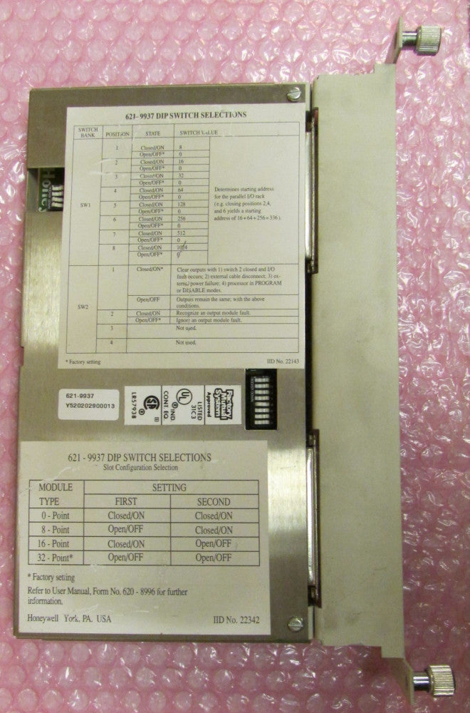 Honeywell 621 9937 Parallel Input Output Module 621-9937