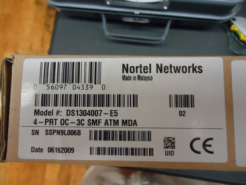 DS1304007-E5 NORTEL NETWORKS 4-PRT OC-3C SMF ATM MDA BRAND NEW!