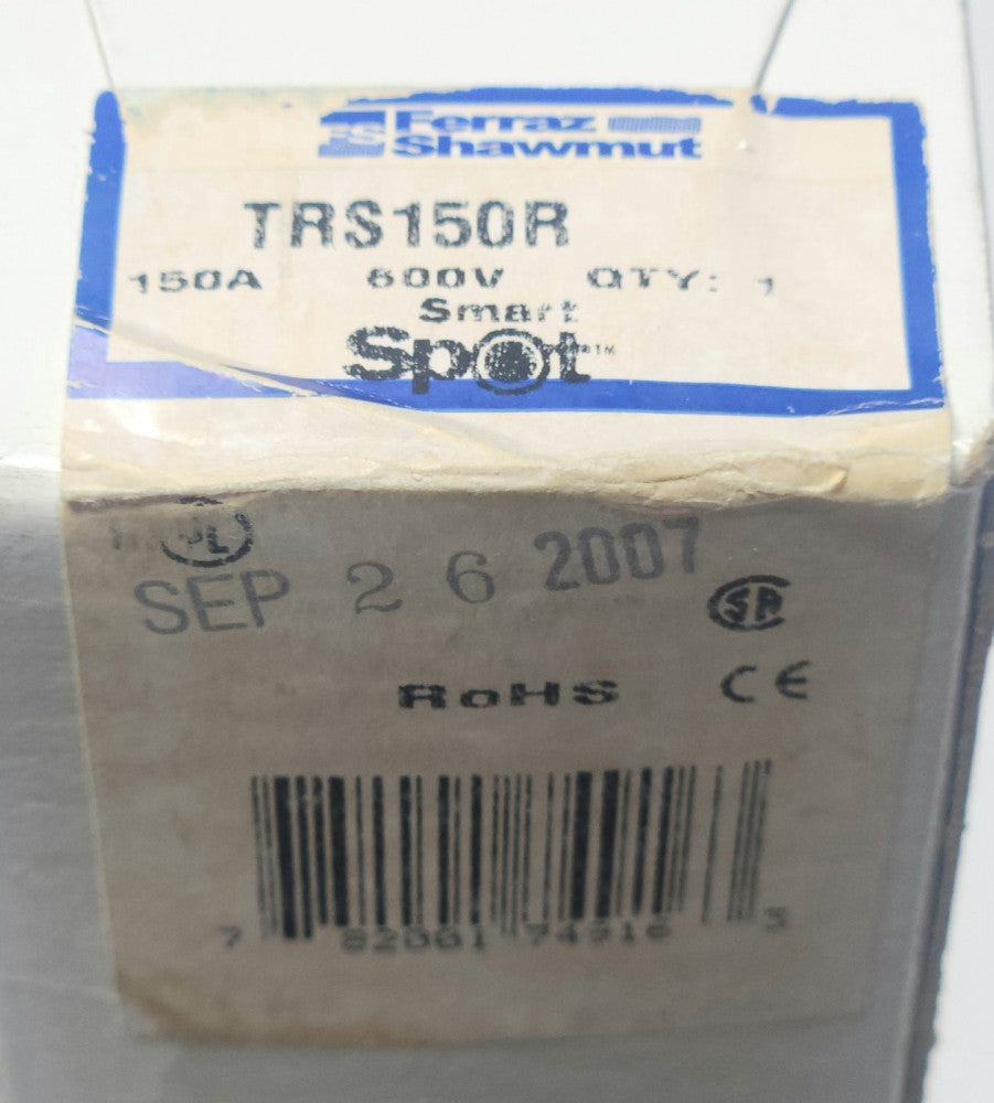 FERRAZ SHAWMUT TRS150R 150 AMP 600 VAC SMART SPOT FUSE Dual Element Time Delay