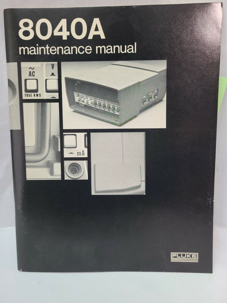 Fluke 8040A Maintenance service calibration Manual