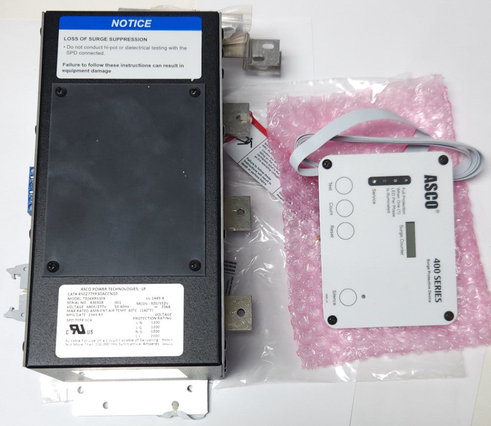 ASCO 450277YP30ACCN10 MODEL TE04XRS30X 400 Series SPD Surge Protective Device