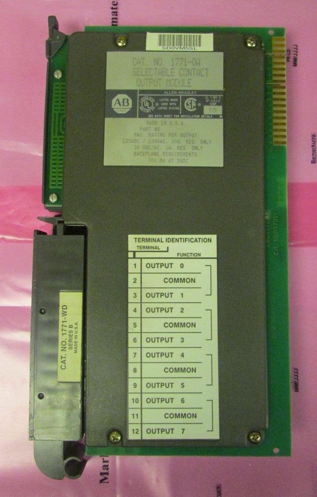 ALLEN BRADLEY 1771 OW Selectable Contact Ouput Module 1771 0W