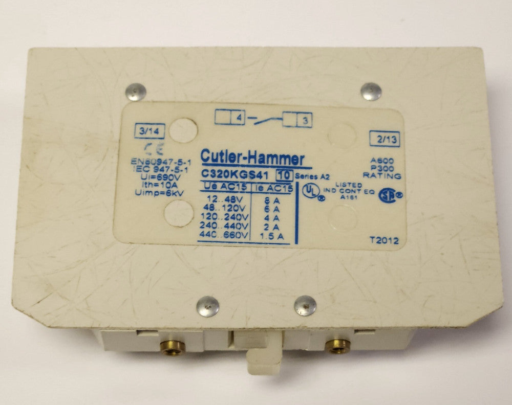 EATON CUTLER HAMMER C320KGS41 Freedom Series Side Mount Auxiliary Contact 1 NO