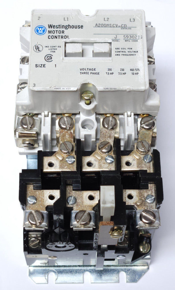 WESTINGHOUSE CUTLER HAMMER A200M1CV-CD Size 1 A200 Starter A200M1CV CD 240 VAC