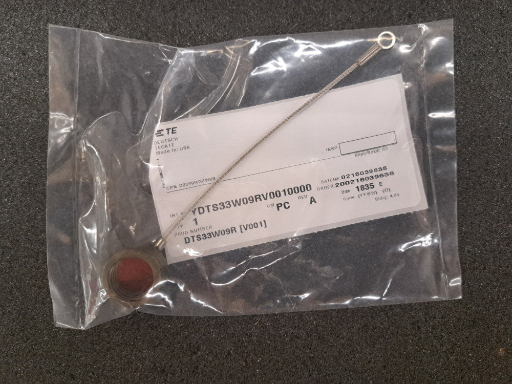 New, TE Connectivity, D38999/33W9R, SZ 9 METAL CAP W/CABLE OLIVE