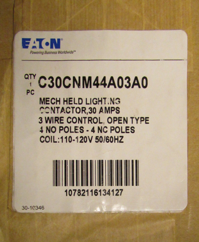 EATON CUTLER HAMMER C30CNM44A03A0 Mechanically Held Lighting Contactor