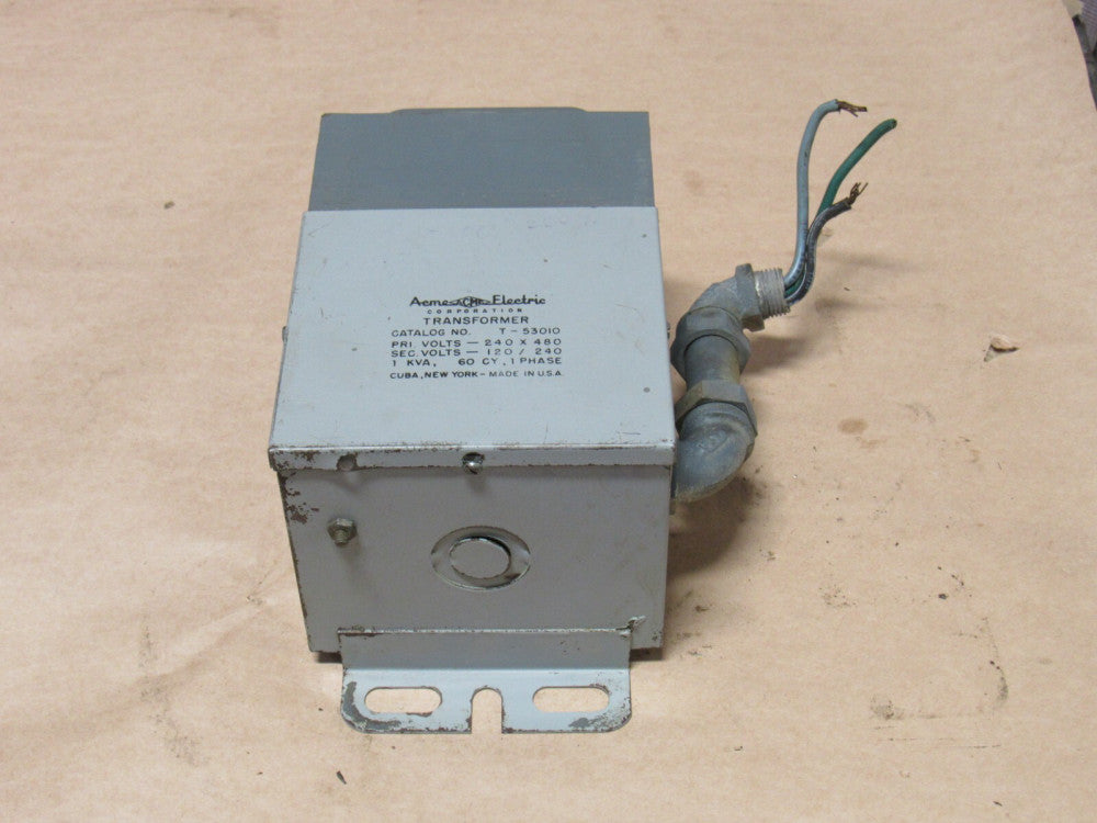 ACME TRANSFORMER T-53010 1PH 1 KVA 120/240V SEC 240X480V PRI - USED