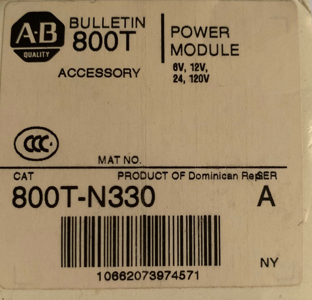 ALLEN BRADLEY 800T N330 6V 12V 24V 120V Pilot Light Power Module