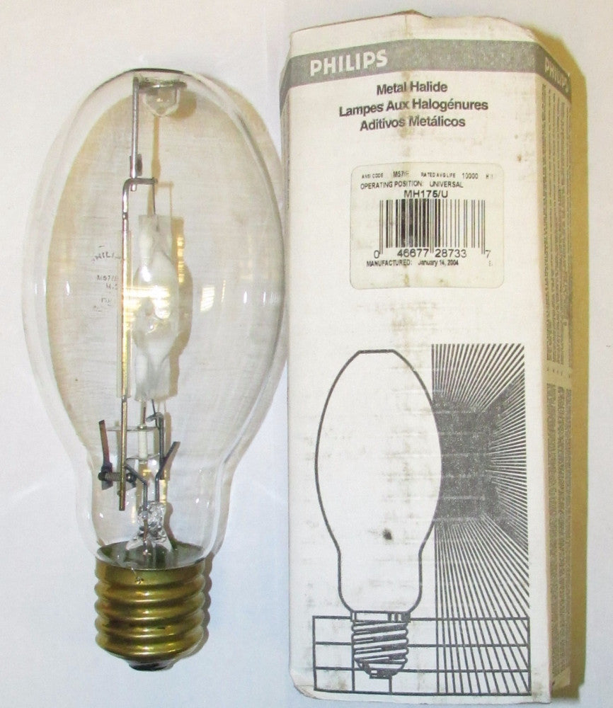 Lot Case of (5) PHILIPS MH175 U 175W Lamp Bulb MH175/U 28733 4 ED-28
