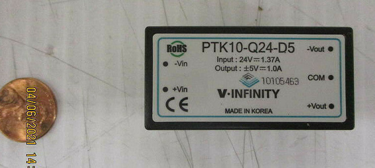New, CUI Inc., PTK10-Q24-D5, DC-DC Converter Module +/-5V OUT 10W