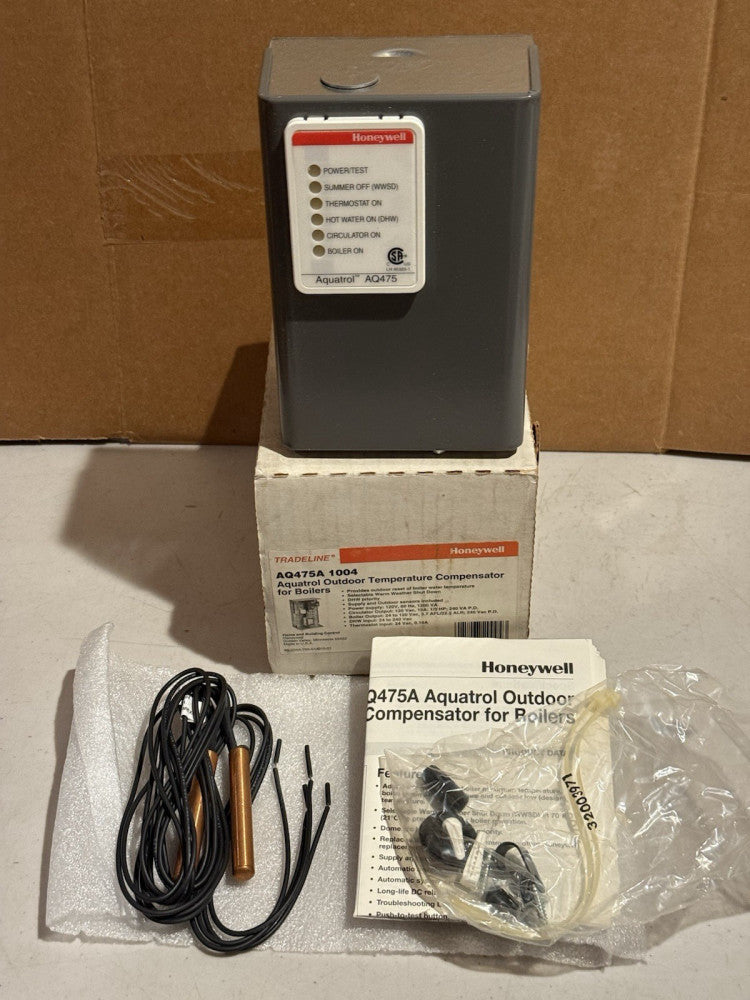Honeywell AQ475A 1004 Aquatrol Outdoor Temperature Compensator for Boilers - New