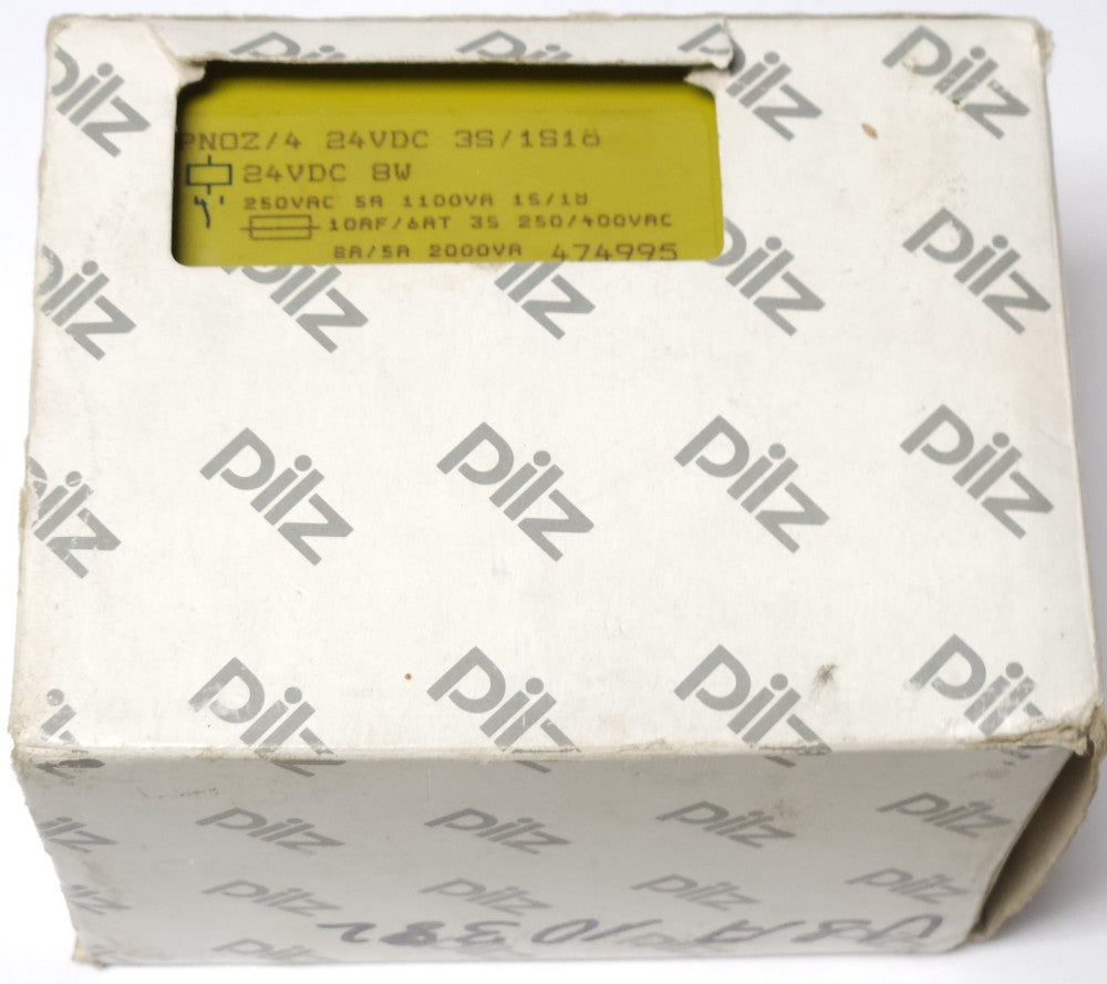 PILZ PNOZ/4 24 VDC 3S/1S18 PNOZ 4 Safety Relay 24 VDC 3S 1S18 250 VAC 474996 GMB