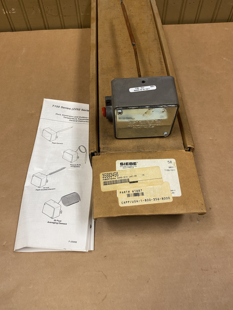 SIEBE 2252-510 T150-1011 Temperature Transmitter 1/4"x9-1/4" 40 to 140F New