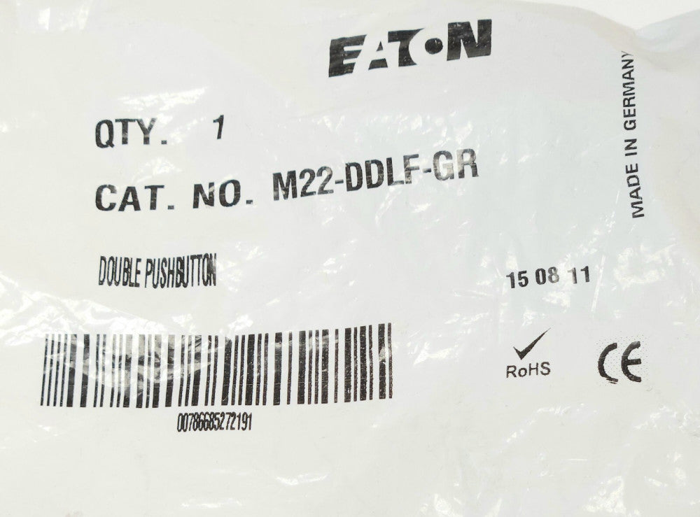 EATON M22 DDLF GR RED/GREEN Lighted Illuminated White Center START STOP Double