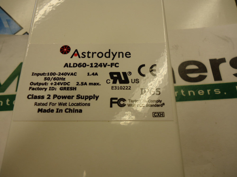 ALD60-124VFC Astrodyne Class 2 Power Supply Brand New!